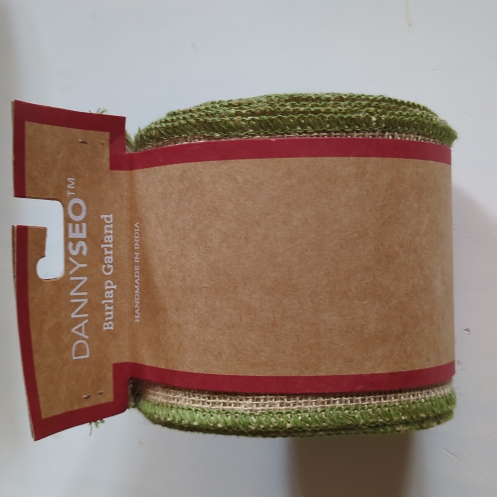 New Danny SEO Burlap Garland 4" Wide